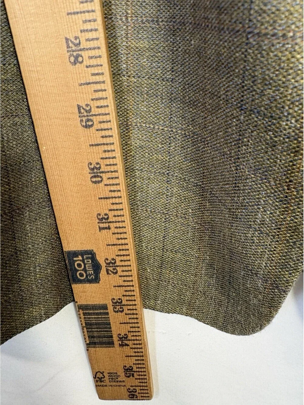 Vintage Hart Schaffner Marx Gold Trumpeter 43L Union Made USA Plaid Sport Coat